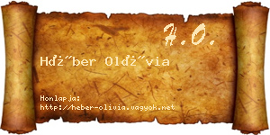Héber Olívia névjegykártya